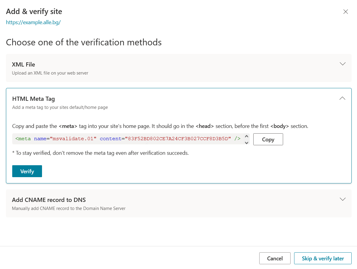 Bing Webmaster Tools