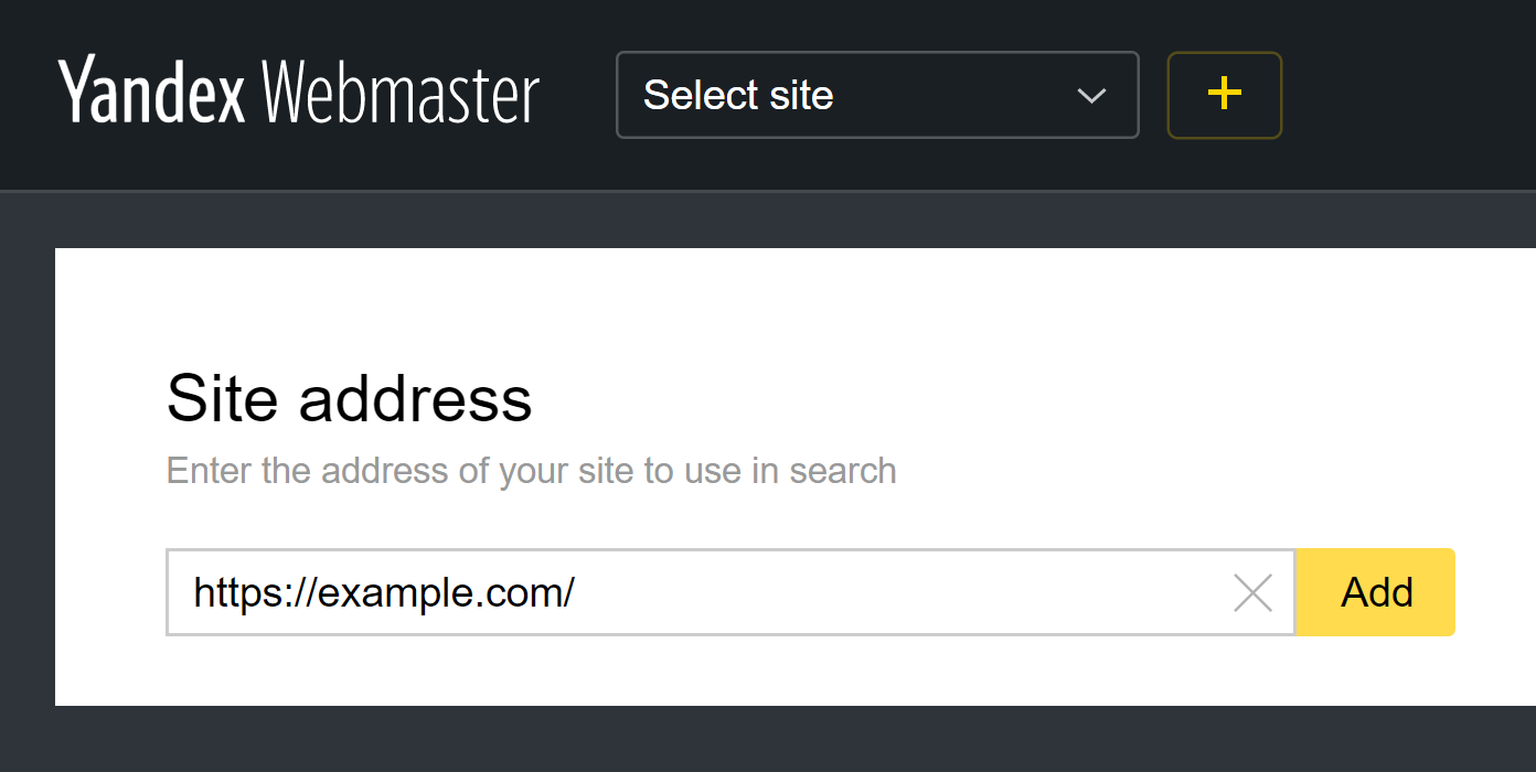 Yandex Webmaster